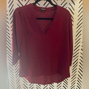 Express Women's Deep Red Blouse
